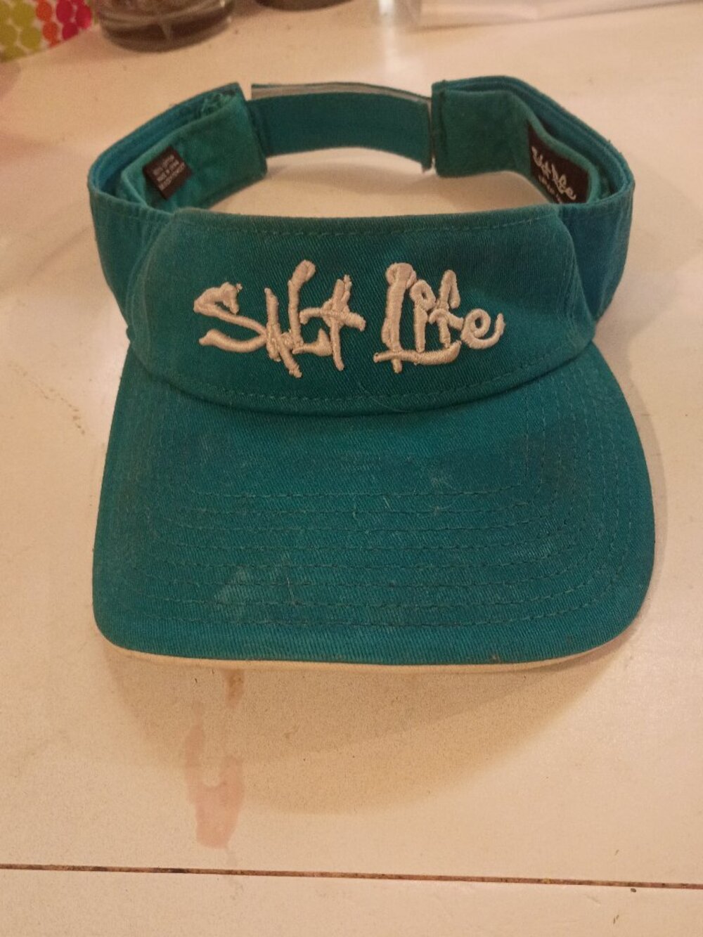 "Salt Life" Signature Performance Visor Teal with white